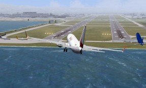 Aircraft landing at SFO