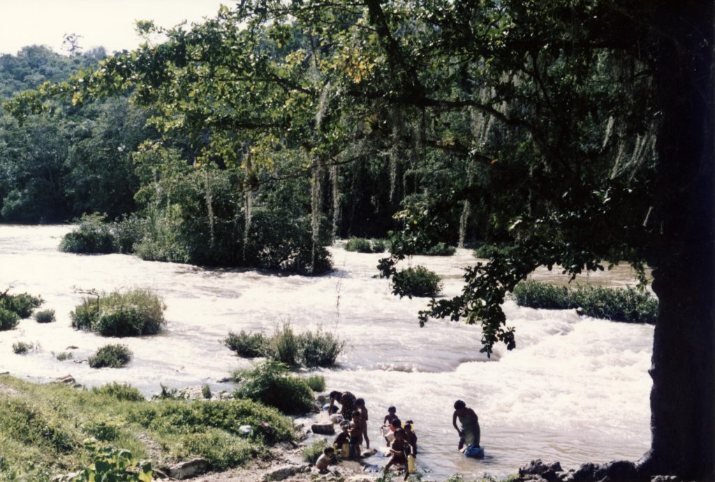 [laundry in river]